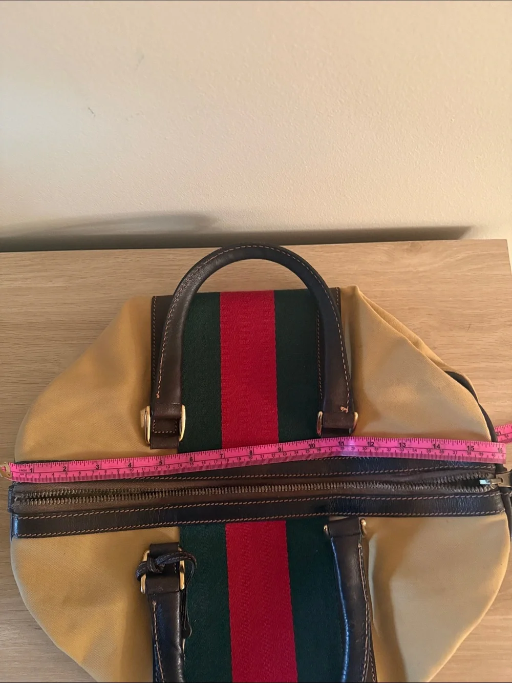 Vintage Gucci Web Stripe Weekender Bag